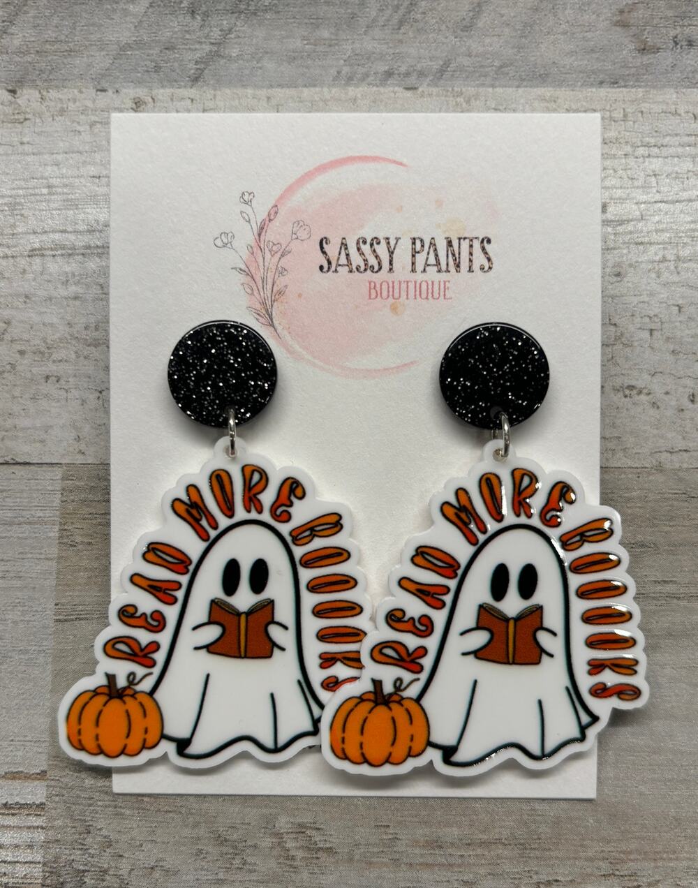 Ghost Halloween Teacher Earrings Read More BOOOOOOOKS Earrings NWT